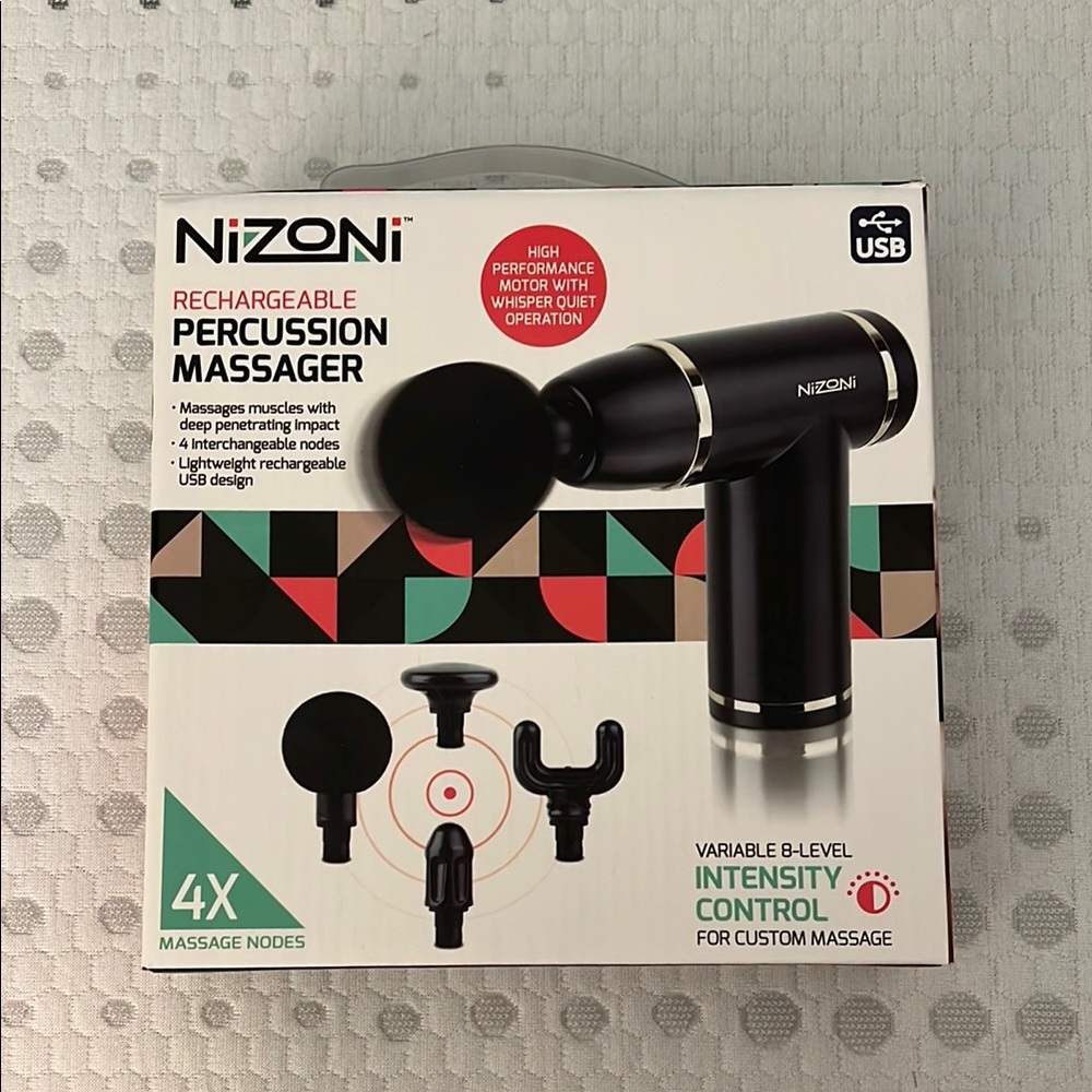 Black Rechargeable Percussion Massager